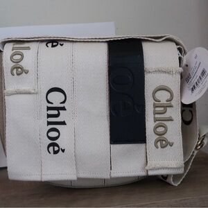 Chloé Beige Woody Shoulder Bag